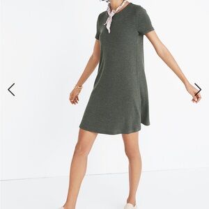 Madewell Gray Ribbed Swingy Tee Dress Size XS
